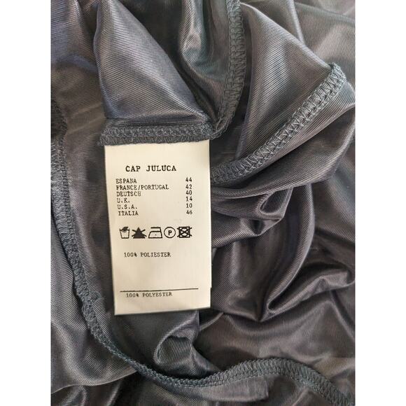 Cap Juluca Sz 10 Slip Mini Dress Sleepwear Black Chemise Translucent Sleeveless - Picture 8 of 8